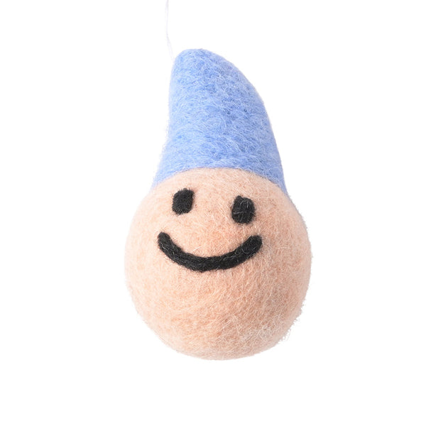 AVEVA DESIGN LITTLE HANGINGS SMILEY SANTA COBALT