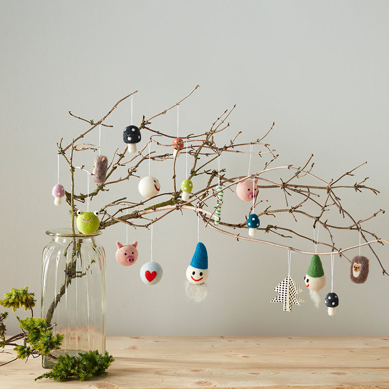 AVEVA DESIGN LITTLE HANGINGS SMILEY SANTA COBALT