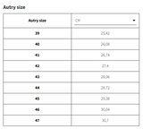 Autry_Reelwind Size Chart (Men)