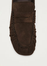 Aven Suede Brown Leather Loafers