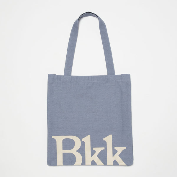 BANGKOKIAN. LINEN BAG - INGIGO/BEIGE FONT