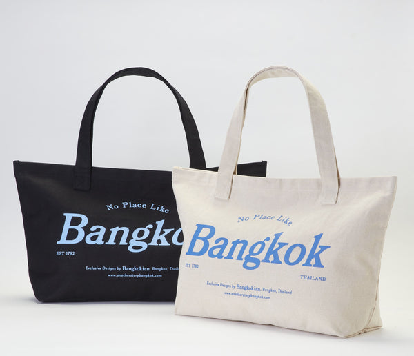 BANGKOKIAN CANVAS BAG - NO PLACE LIKE BKK - BLACK