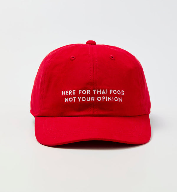 BANGKOKIAN COTTON CAP - HERE FOR THAI FOOD - RED