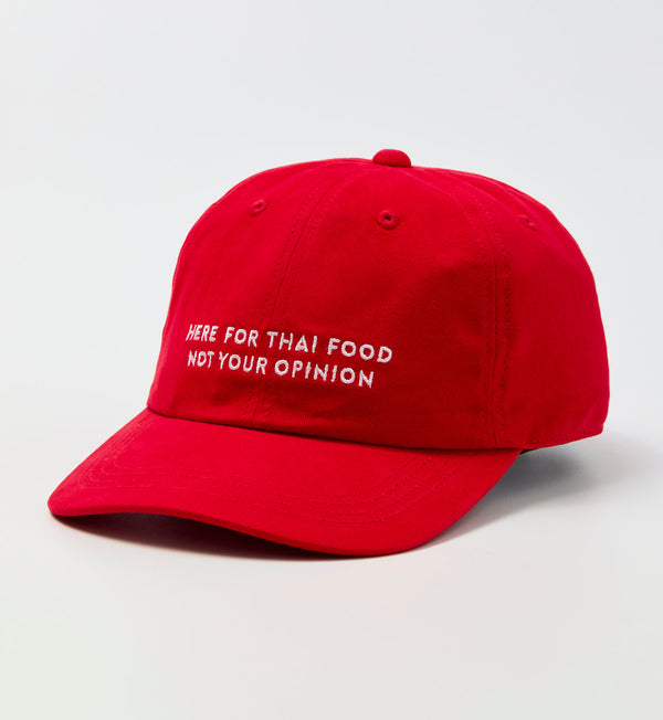 BANGKOKIAN COTTON CAP - HERE FOR THAI FOOD - RED