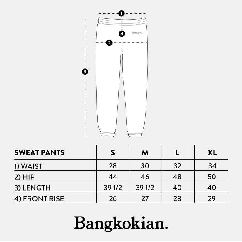 BANGKOKIAN LONG SWEATPANTS - BLACK