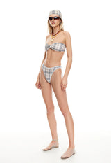 BELLA BANDEAU - BEIGE PLAID