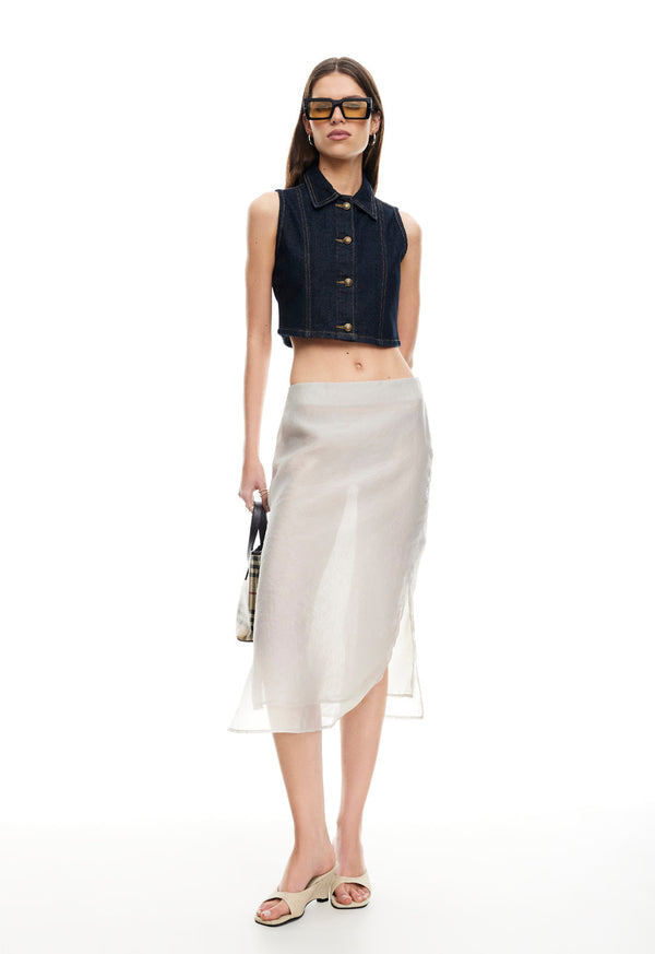 BELLA CROP - INDIGO