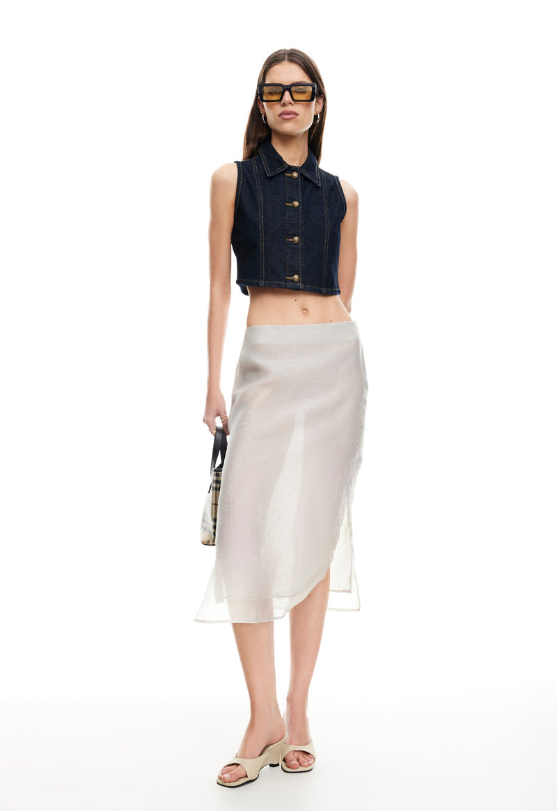 BELLA CROP - INDIGO