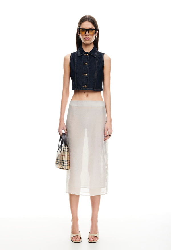 BELLA CROP - INDIGO