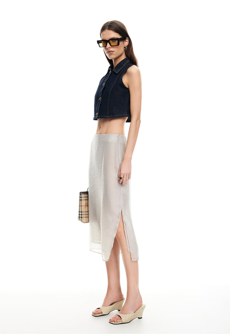 BELLA CROP - INDIGO
