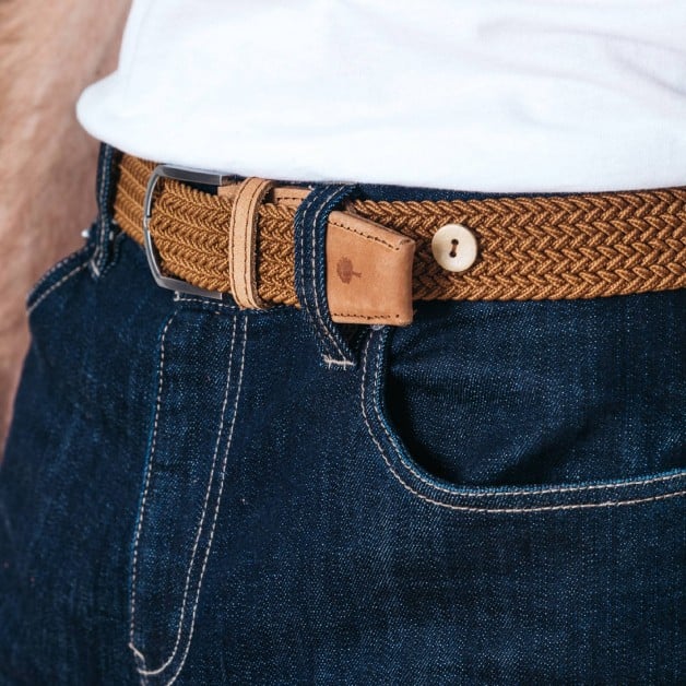 BELT NYLON SOLID - CARAMEL