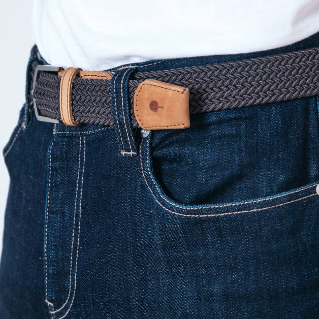 BELT NYLON SOLID - GREY