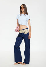 BELVEDERE KNIT TOP - POWDER BLUE