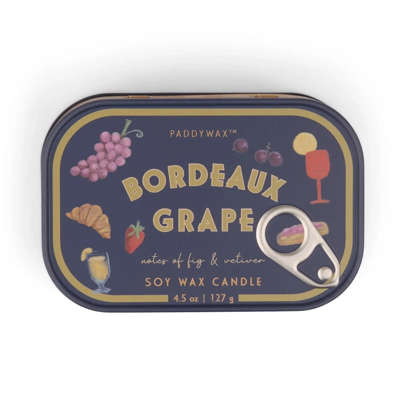 PADDYWAX Bordeaux Grape Bistro Tin Candle