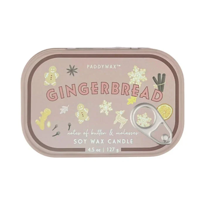 PADDYWAX Gingerbread Bistro Tin Candle