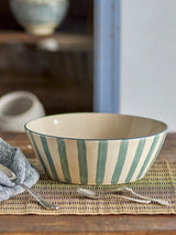 Begonia Bowl Green Stoneware