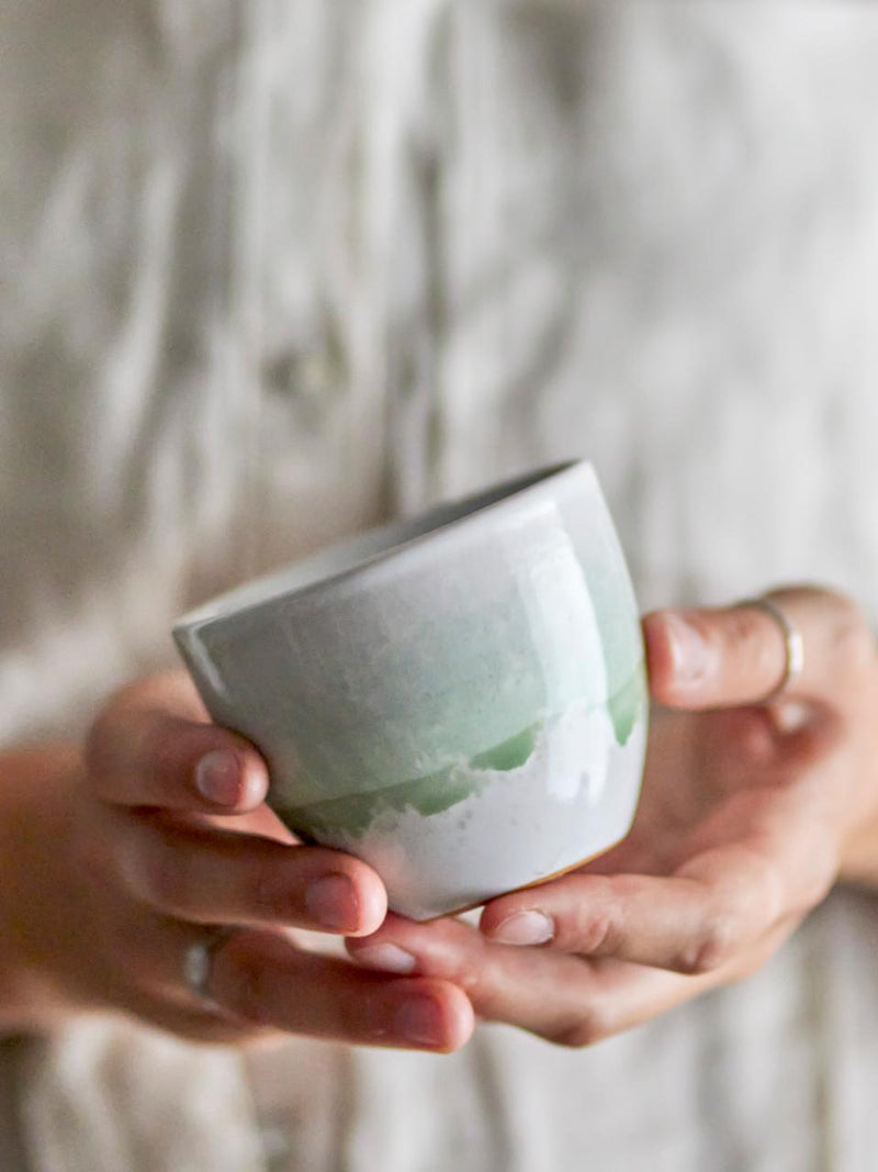 Paula Cup Green Stoneware