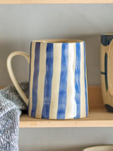 Begonia Mug Blue Stoneware