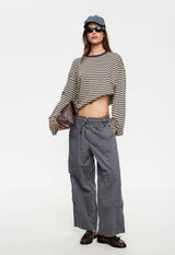 BLOOM LONG SLEEVE - BEIGE STRIPE