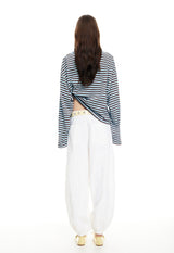 BLOOM LONG SLEEVE - CHOCOLATE SEA STRIPE