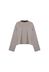 BLOOM LONG SLEEVE - DARK CHOCOLATE STRIPE