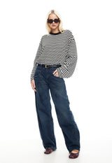 BLOOM LONG SLEEVE - ONYX STRIPE