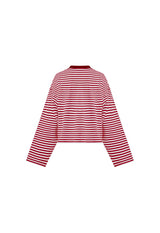 BLOOM LONG SLEEVE - WINE STRIPE