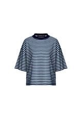 BLOOM SHORT SLEEVE - NAVY SEA STRIPE