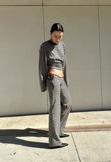 BLOOM TIE PANT - SLATE STRIPE