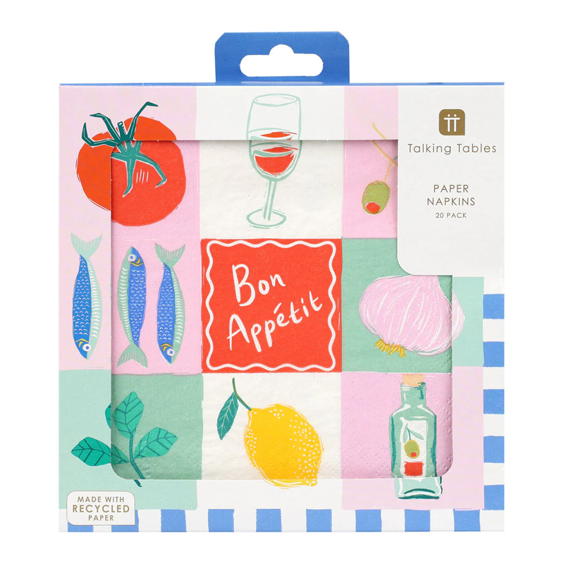 TALKING TABLES Bon Appetit Paper Napkins Pack