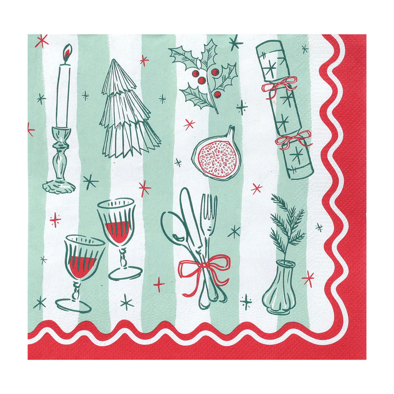 TALKING TABLES Christmas Icons Paper Napkins Pack