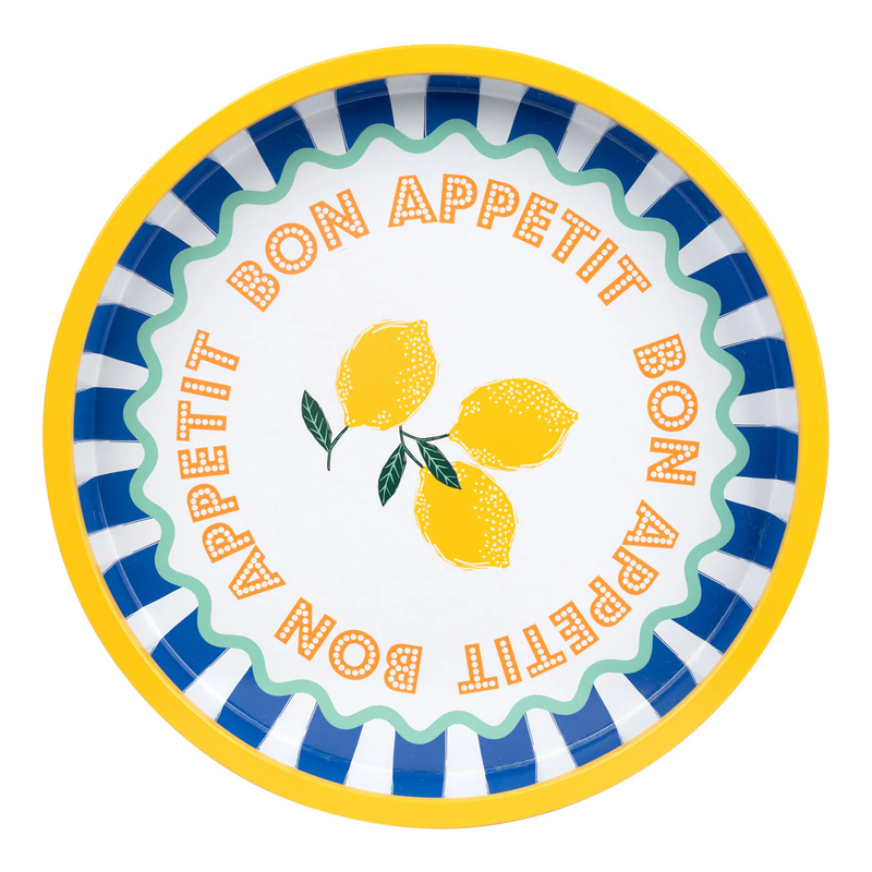 TALKING TABLES Lemon Tin Tray 31cm