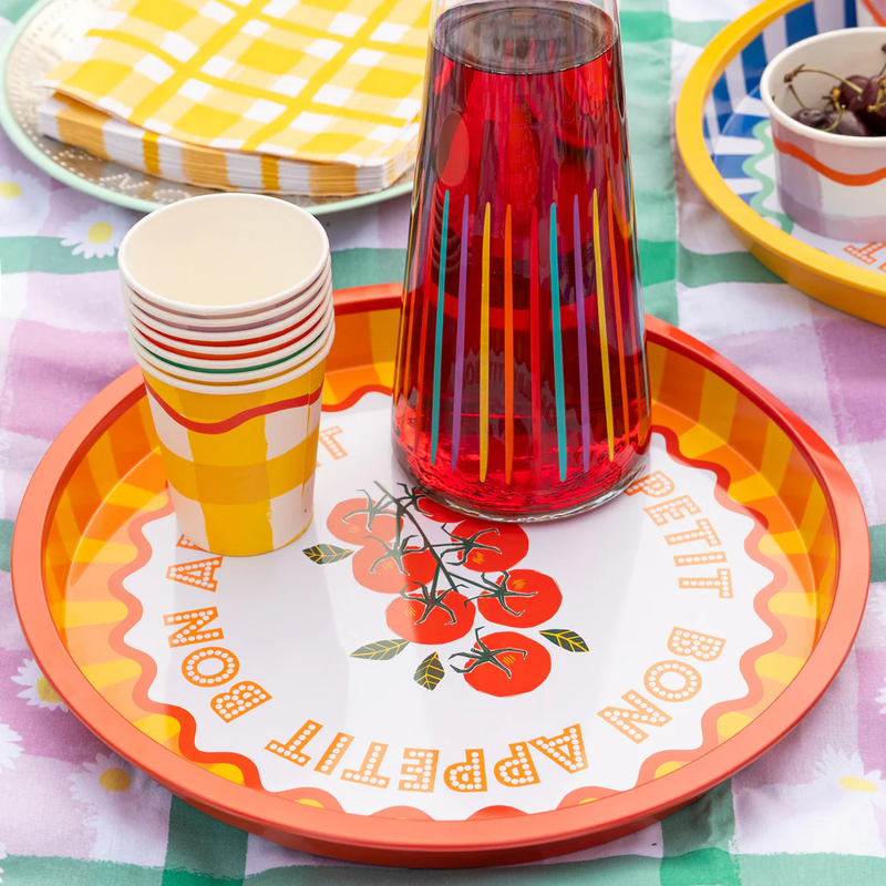 TALKING TABLES Tomato Tin Tray 31cm