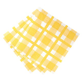 BON APPETIT 33CM NAPKIN CHECK YELLOW 21PK RECYCLED