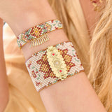 BRACELET BIZANCE - BLANC SIZE M