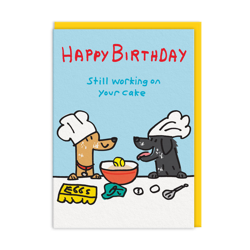 OOH DEER Still Working On Your Cake Birthday Card