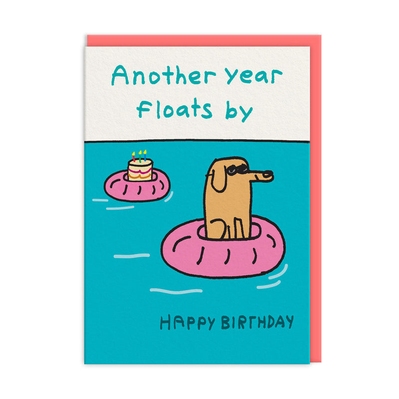 OOH DEER Another Year Floats By Greeting Card