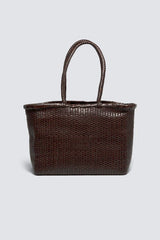 B WEAVE BASKET BIG - DARK BROWN