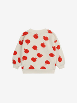 Baby Poma all over ecru terry sweatshirt