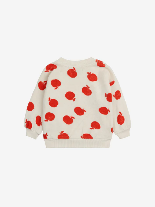 Baby Poma all over ecru terry sweatshirt