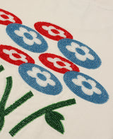 Beads Classic Flower Tee - Cream