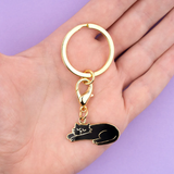 Black cat key ring