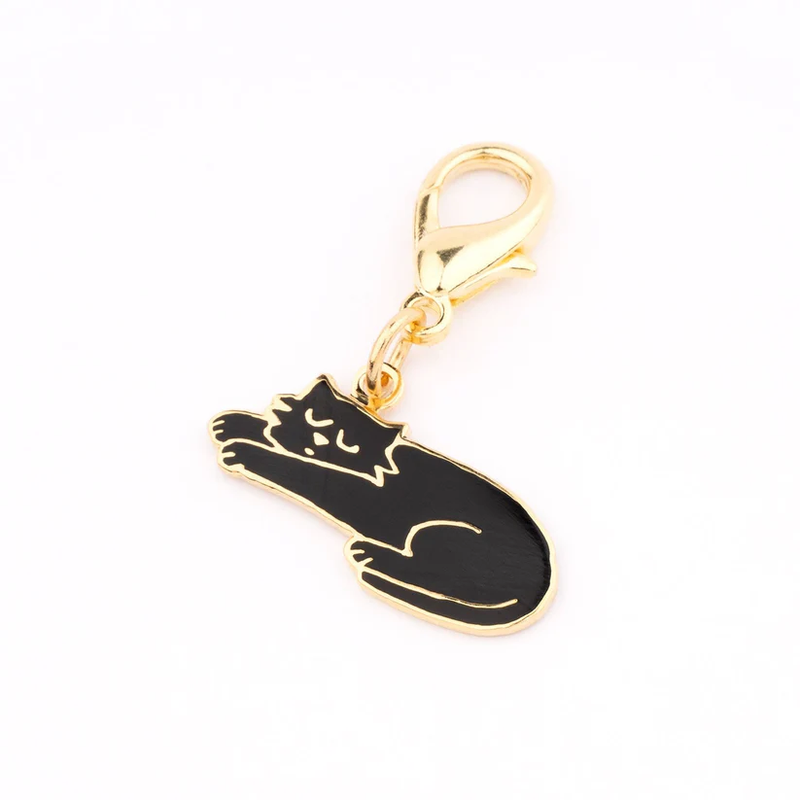 Black cat key ring