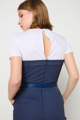Bleu entier Jump Suit (Y507HAA) - DENIM SCURO