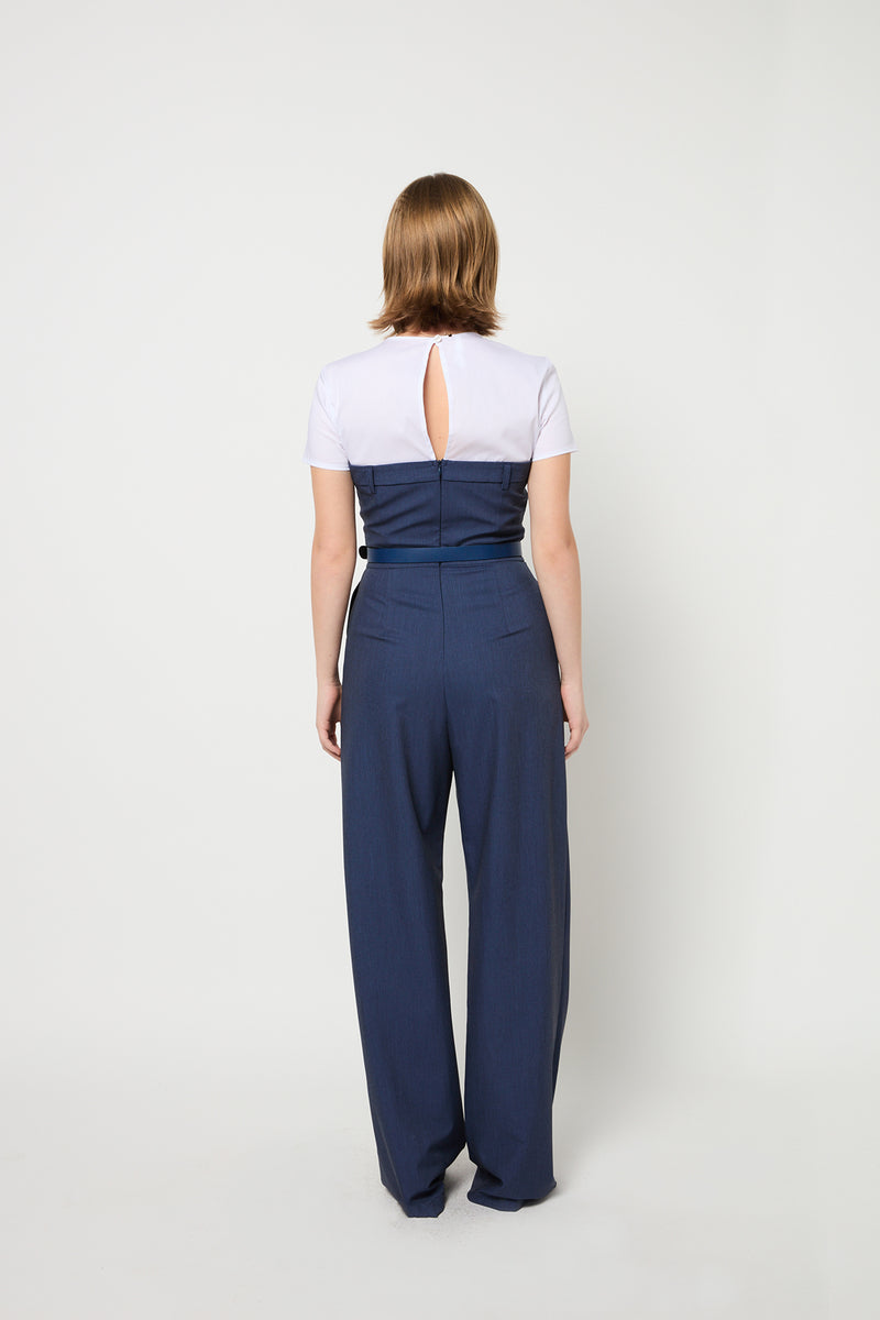 Bleu entier Jump Suit (Y507HAA) - DENIM SCURO