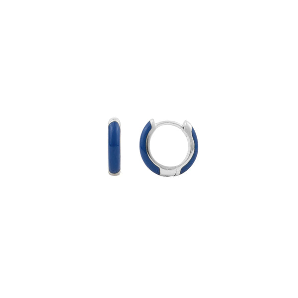 Bloom Silverplated Earring Dark Blue