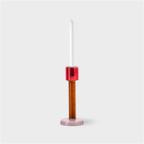 Bole candle holder L red-pink