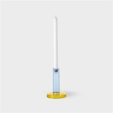 Bole candle holder S blue- yellow