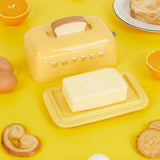 Butter Tray Toasty Yellow with Lid