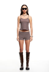 CARRIE CAMI - WINE STRIPE